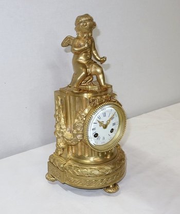 Orologio in bronzo dorato, stile Luigi XVI, periodo Napoleone III - Metà del XIX secolo