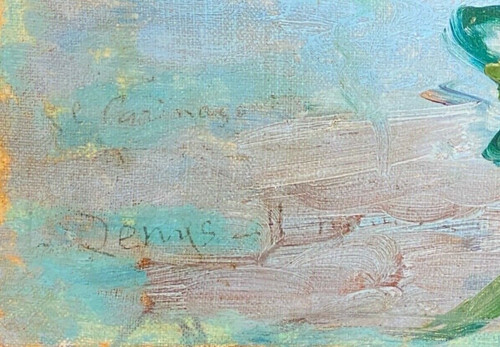 Oil signed Denys or Lenys H. bassin de carénage Marseille port