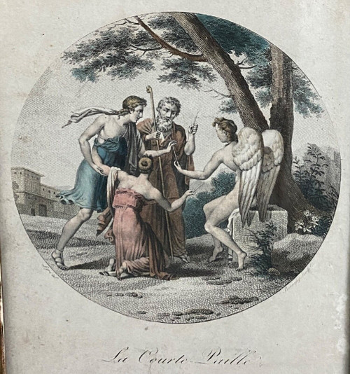 Early 19th century color engraving La Courte-Paille by Segro del Bonnefoy