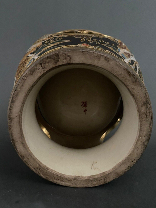 Exceptional and enormous richly decorated Satsuma incense burner from the 19th century