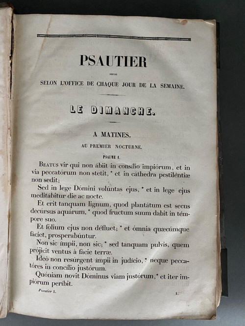 Book Psalter Diocese of Nantes J.-F. de Hercé Imp. Bourgine 1847