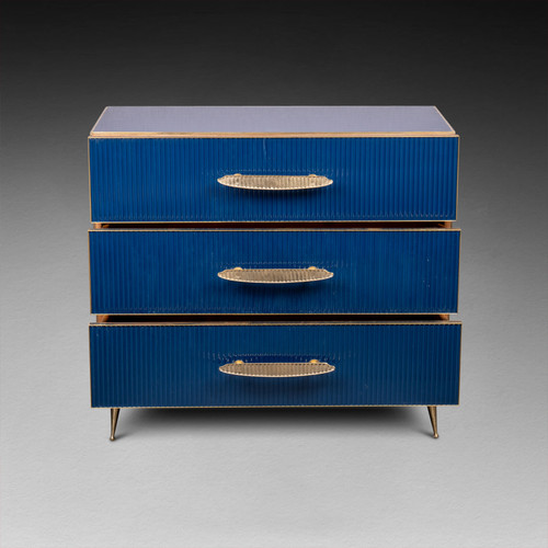 Petite commode bleue, XXe siècle 