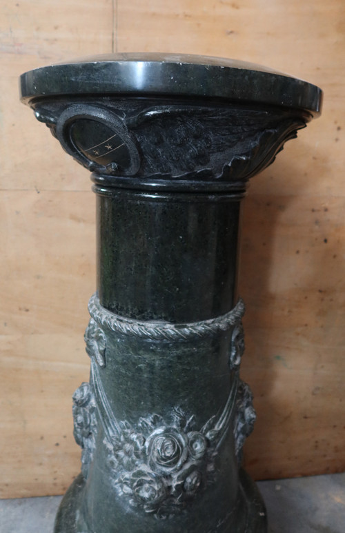 marble saddle column rotating base