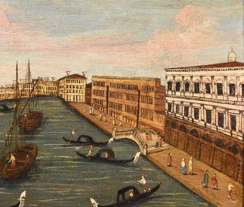 Vedutist Painter Of The 18th Century, View Of Venice With The Grand Canal