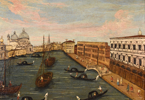 Vedutist Painter Of The 18th Century, View Of Venice With The Grand Canal