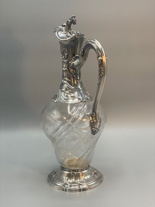 Aiguière En Argent Massif De Style Louis XV Orfèvre Ravinet&compagnie