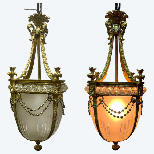 Louis XVI Style Bronze Hall Lantern