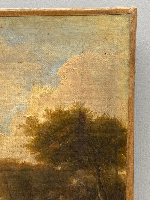 Oil on canvas French school early 19th century undergrowth palmettes