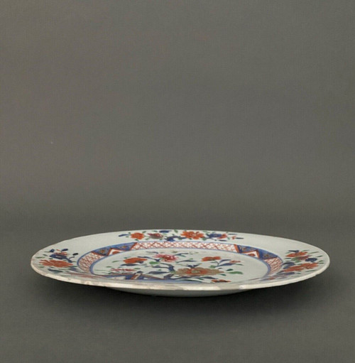 Imari porcelain dinner plate Japan 19th century floral design