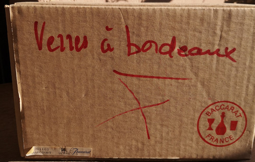 6 Weingläser aus Harcourt-Kristall, signiert BACCARAT, in ihrer Box aus den frühen 1960er Jahren (Anzeige Nr. 1)