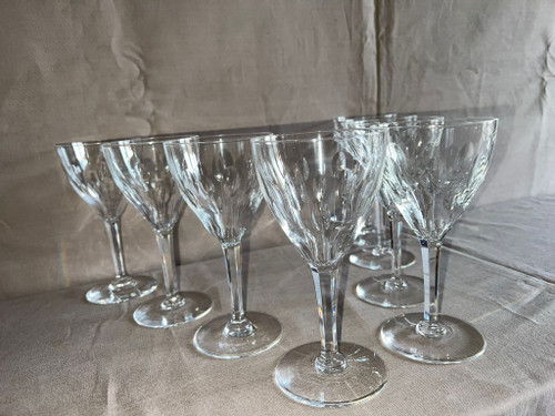 Set of 8 Crystal Wine Glasses