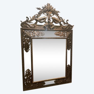 Important Louis XVI Style Bronze Mirror