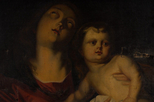 Oil on canvas after Antoine van Dyck Virgin and Child early 19th century