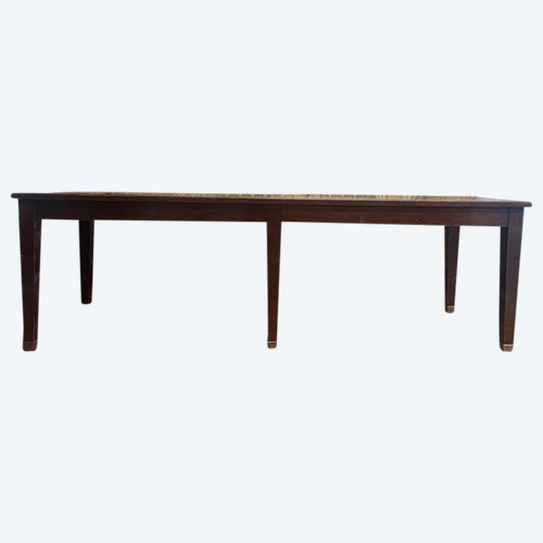 Directoire style solid mahogany farmhouse table