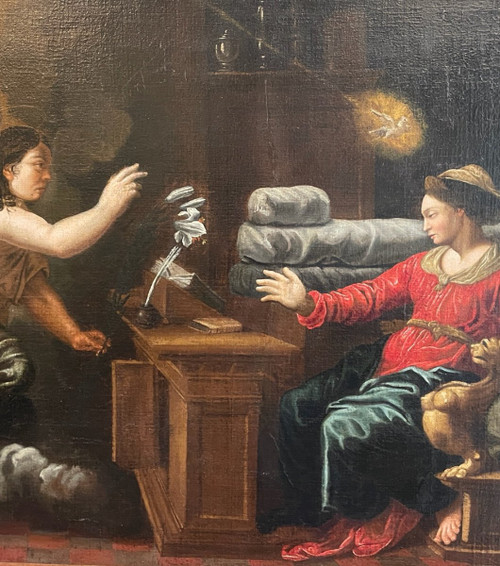 Oil on canvas "The Annunciation