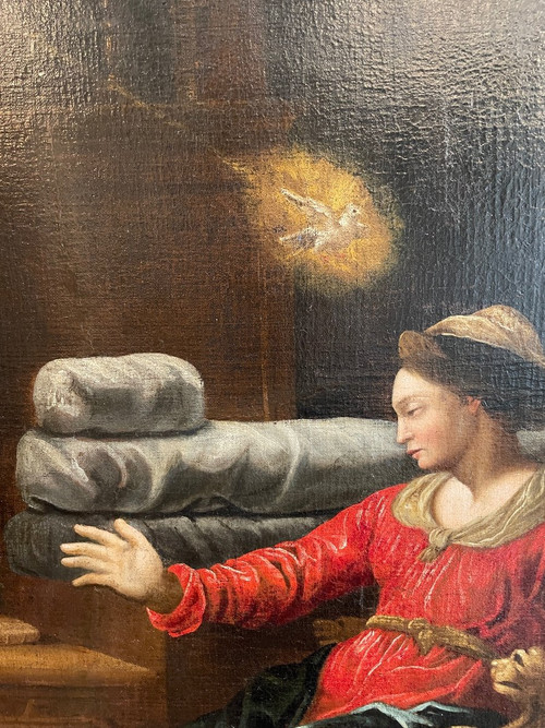 Oil on canvas "The Annunciation