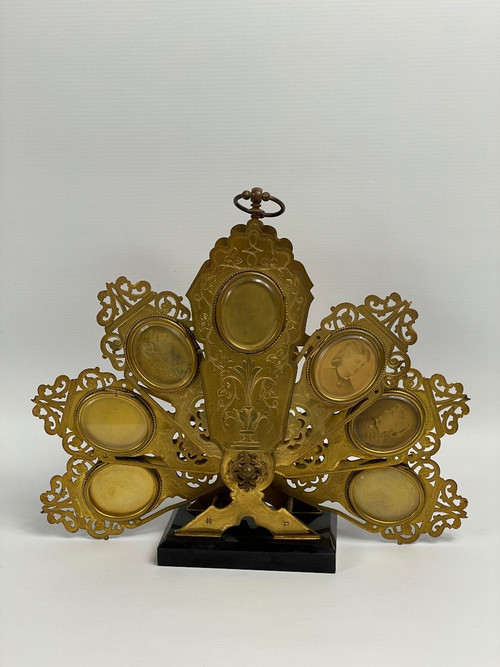 Picture Frame Representing A Fan-Shaped Fireplace Screen Napoleon III period