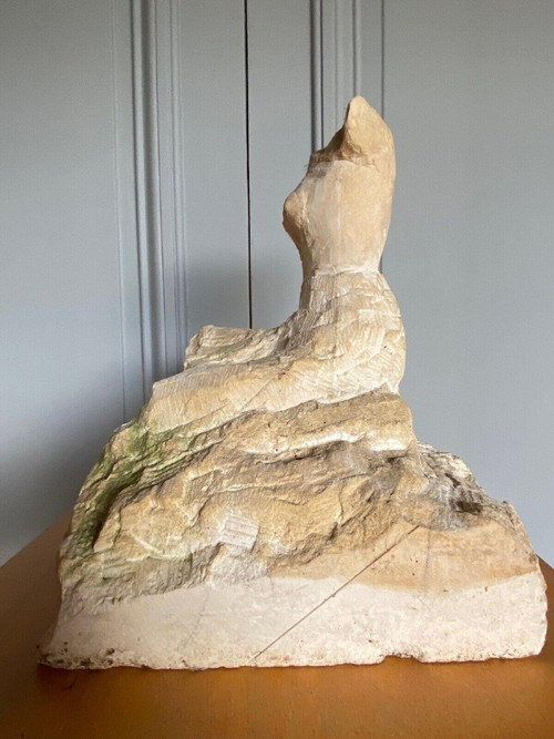 Direct-cut sculpture from the 20th century female nude workshop