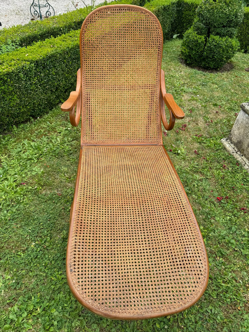 SEDIA LUNGA PIEGHEVOLE MODELLO 1900 ATTRIBUITO A THONET