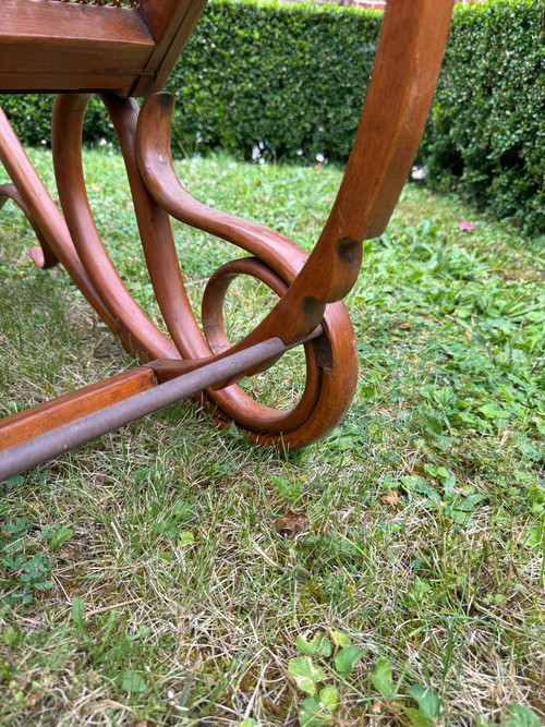 SEDIA LUNGA PIEGHEVOLE MODELLO 1900 ATTRIBUITO A THONET