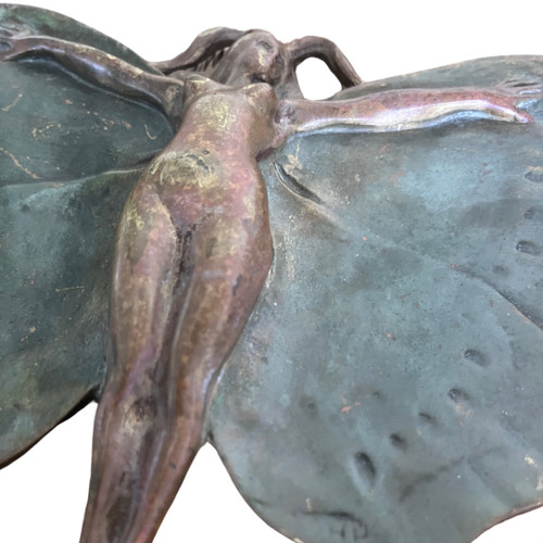 Bronze Pocket Tray - Woman with Wings - 1900