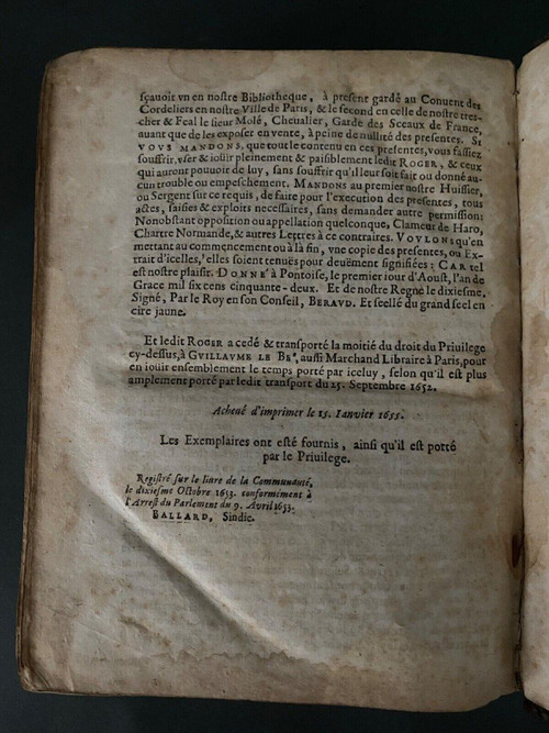 Theological Historical Poetic Dictionary of Juigné Broissinière 1661