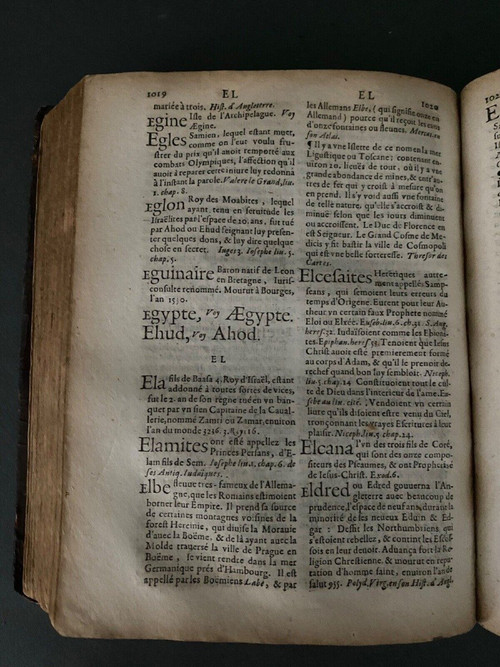 Theological Historical Poetic Dictionary of Juigné Broissinière 1661