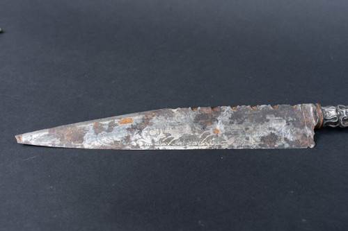 Juan Manuel de Rosas gravé Libertad gaucho Facon Bowie argent