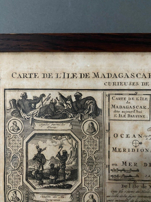 18th century map of the island of Madagascar