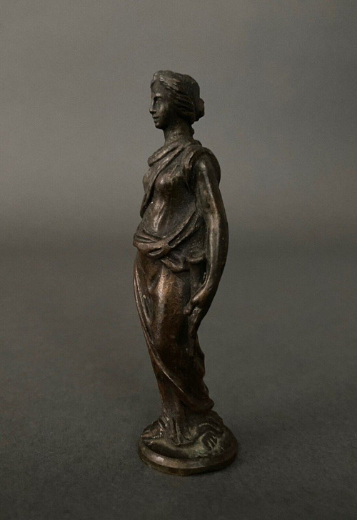 Small Antique Bronze, 19th century, chocolate patina