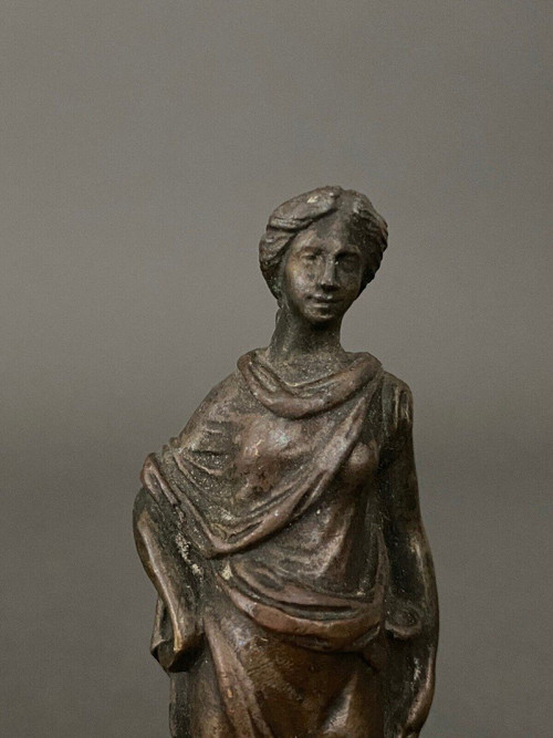 Small Antique Bronze, 19th century, chocolate patina