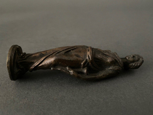 Small Antique Bronze, 19th century, chocolate patina