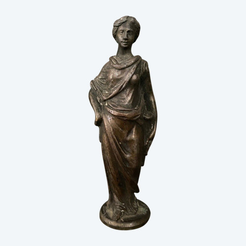 Small Antique Bronze, 19th century, chocolate patina