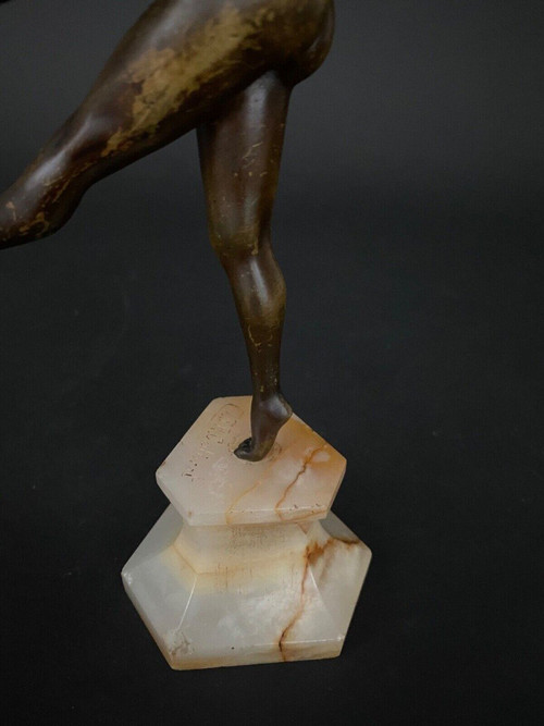 Danseuse en bronze par Claire Jeanne Roberte Colinet Art déco jongleuse