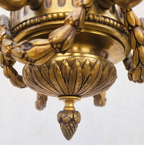 Louis XVI Style Bronze Chandelier, 20th Century