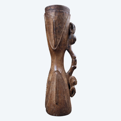 Tambour à main, Instrument Traditionnel, Art Océanien, Art Tribal, Papouasie Nouvelle Guinée, Kundu