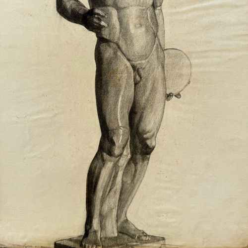 Academic Nude in Antique Style by Berger known as Lheureux Biloul Fine Arts 20th Century