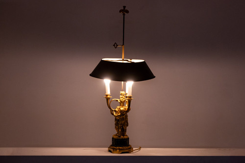 Lampe bouillotte en bronze doré et marbre. Circa 1900. LS4945607I