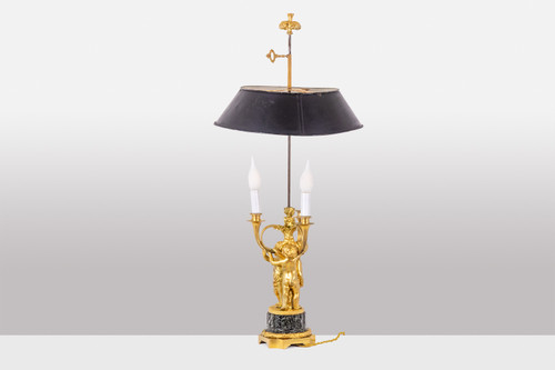 Lampe bouillotte en bronze doré et marbre. Circa 1900. LS4945607I