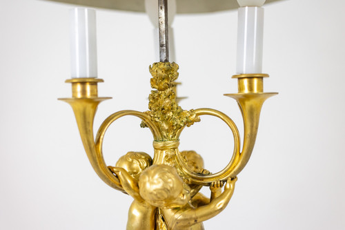 Lampe bouillotte en bronze doré et marbre. Circa 1900. LS4945607I