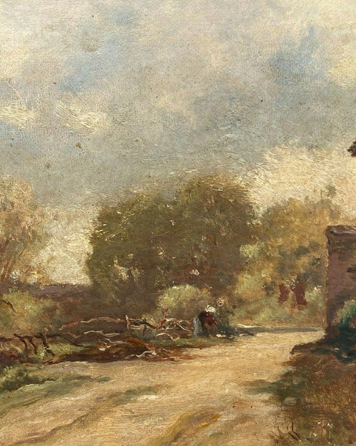 Oil on panel François-Edouard Bournichon Basse-Goulaine late 19th century