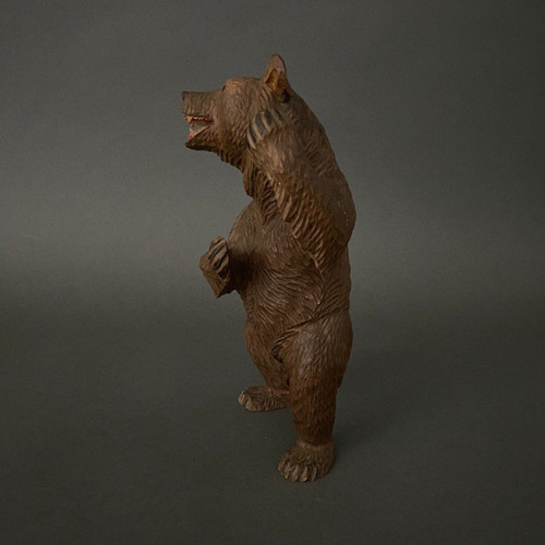 Carved wooden bear Black Forest 1900