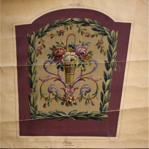 Tapetenkarton mit Blumenmotiven