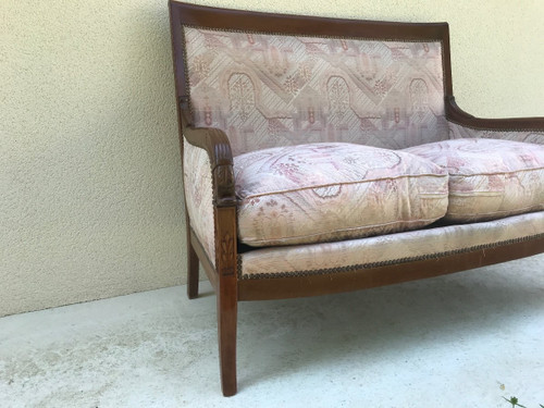 Restoration style mahogany two-seater sofa 20th century