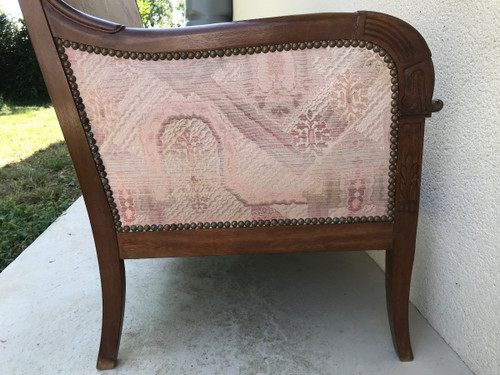 Restoration style mahogany two-seater sofa 20th century