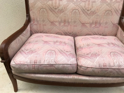 Restoration style mahogany two-seater sofa 20th century