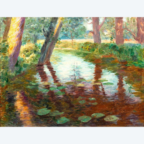 Paul-Édouard Crébassa (1864-1912) - Water lily river