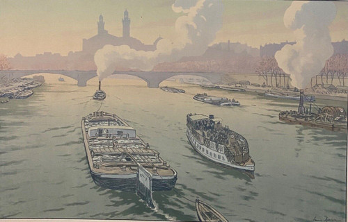 Lithographie par Henri Rivière Le Trocadéro