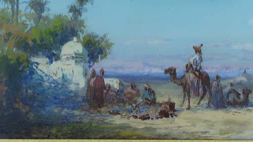 antique painting orientalist gouaches Paul Pascal