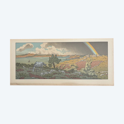 Lithograph by Henri Rivière L'Arc-en-ciel